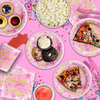 Pink Girl Twinkle Little Star Birthday Party Tableware Kit For 16 Guests - BirthdayGalore.com