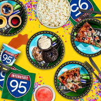 Tractor Trailer Birthday Party Tableware Kit For 16 Guests