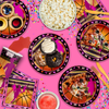Pink Girl Basketball Birthday Party Tableware Kit For 16 Guests - BirthdayGalore.com