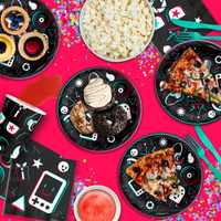 Social Media Video Birthday Party Tableware Kit For 16 Guests