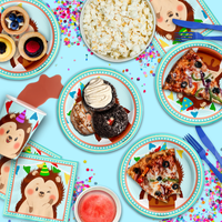 Hedgehog Birthday Party Tableware Kit For 16 Guests