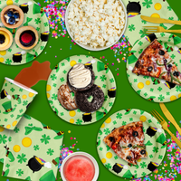 Saint Patricks Day Birthday Party Tableware Kit For 16 Guests