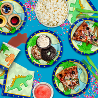Little Dino Dinosaur Birthday Party Tableware Kit For 16 Guests - BirthdayGalore.com