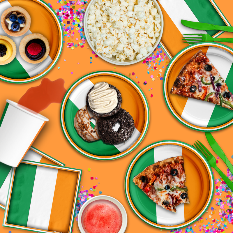 Irish Flag Birthday Party Tableware Kit For 16 Guests