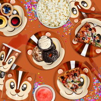 Squirrel Birthday Party Tableware Kit For 16 Guests