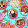 Fire Truck Girl Birthday Party Tableware Kit For 16 Guests - BirthdayGalore.com