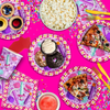 Girl Mining Pixel Birthday Party Tableware Kit For 16 Guests - BirthdayGalore.com
