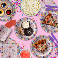 Tribal Boho Pink Birthday Party Tableware Kit For 16 Guests - BirthdayGalore.com