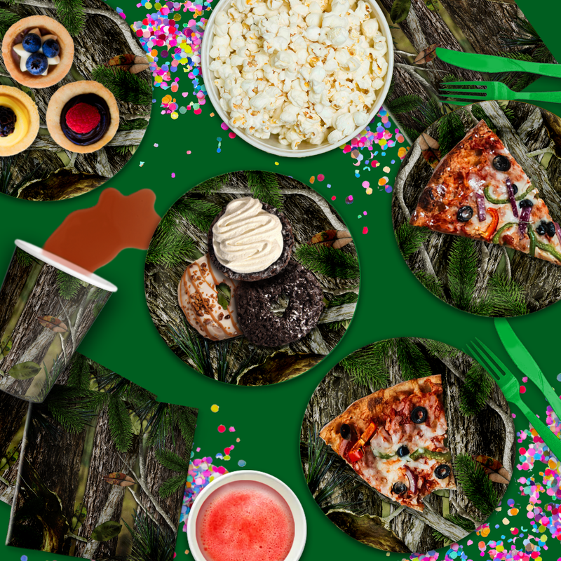 Hunter Camo Birthday Party Tableware Kit For 16 Guests - BirthdayGalore.com