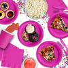 Solid Pink Birthday Party Tableware Kit For 16 Guests