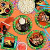 Sunset Safari Animals Birthday Party Tableware Kit For 16 Guests - BirthdayGalore.com