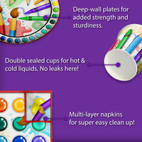 Little Artist Birthday Party Tableware Kit For 16 Guests - BirthdayGalore.com