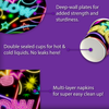 Glow Light Neon Birthday Party Tableware Kit For 16 Guests - BirthdayGalore.com