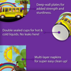 School Bus Birthday Party Tableware Kit For 16 Guests - BirthdayGalore.com