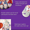 Patriotic Gnomes Birthday Party Tableware Kit For 16 Guests