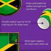 Jamaican Flag Birthday Party Tableware Kit For 16 Guests