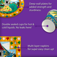 Mythical Dragon Birthday Party Tableware Kit For 16 Guests - BirthdayGalore.com