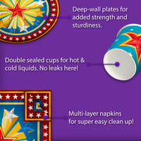 Mighty Women Super Hero Birthday Party Tableware Kit For 16 Guests - BirthdayGalore.com