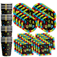 Jump! Birthday Party Tableware Kit For 16 Guests - BirthdayGalore.com