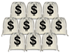 Money Drawstring Tote Bag (10 Pack) - BirthdayGalore.com