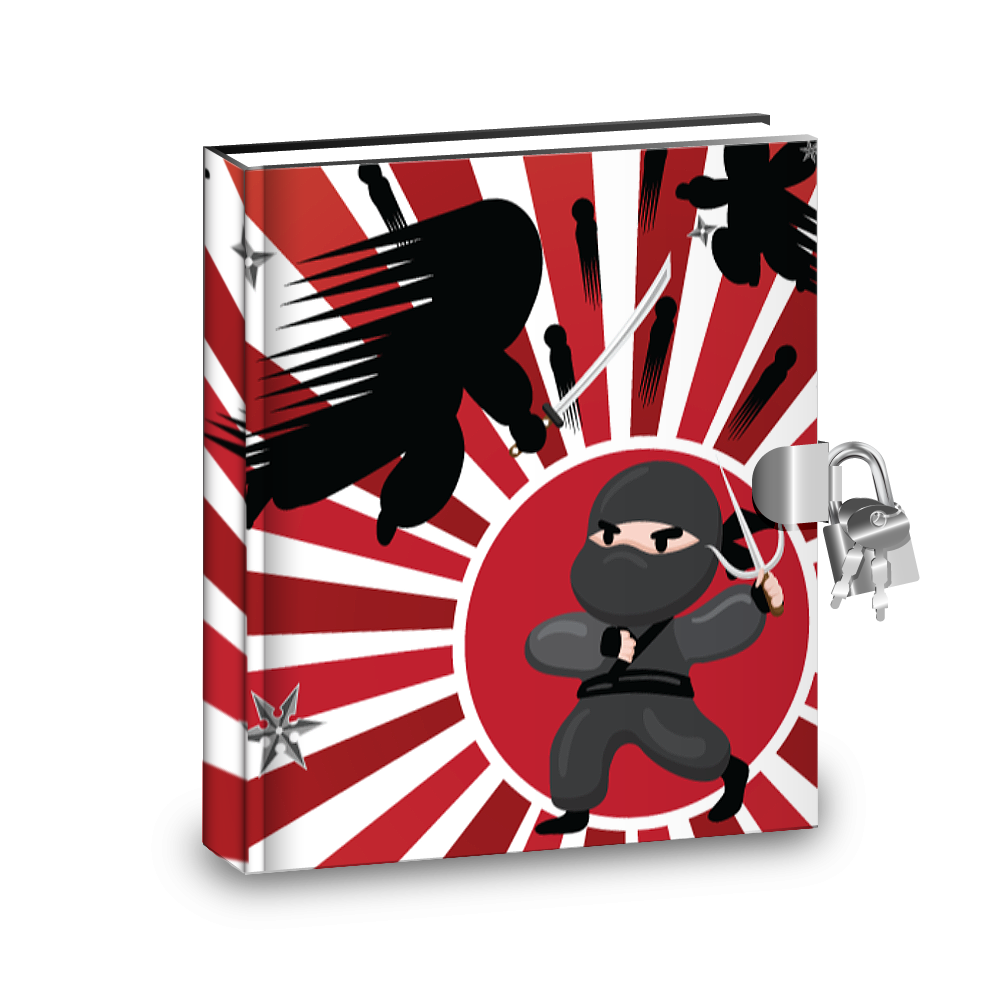 Gift Idea: Ninja Warrior Kids Diary With Lock - BirthdayGalore.com