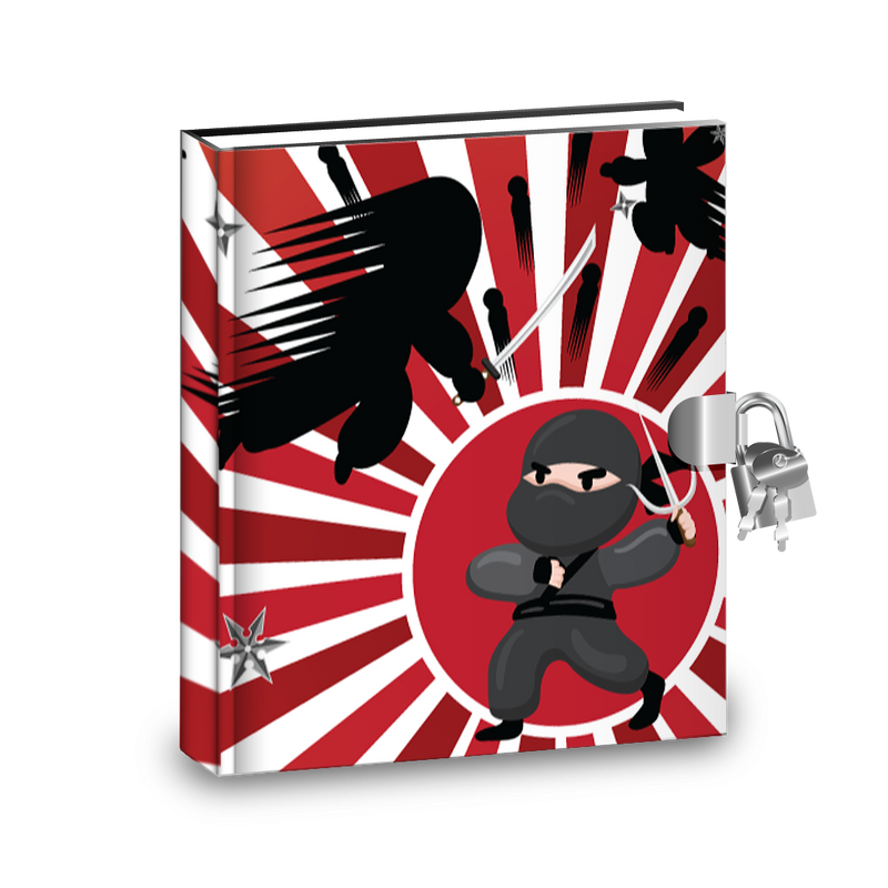 Gift Idea: Ninja Warrior Kids Diary With Lock - BirthdayGalore.com