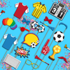 Soccer Photo Booth Props 20pcs Assembled - BirthdayGalore.com
