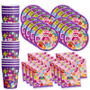 Patchwork Owl Birthday Party Tableware Kit For 16 Guests - BirthdayGalore.com