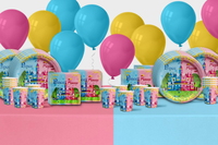 Prince or Princess Gender Reveal Party Tableware Kit For 16 Guests - BirthdayGalore.com