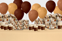 Coffee Birthday Party Tableware Kit For 16 Guests