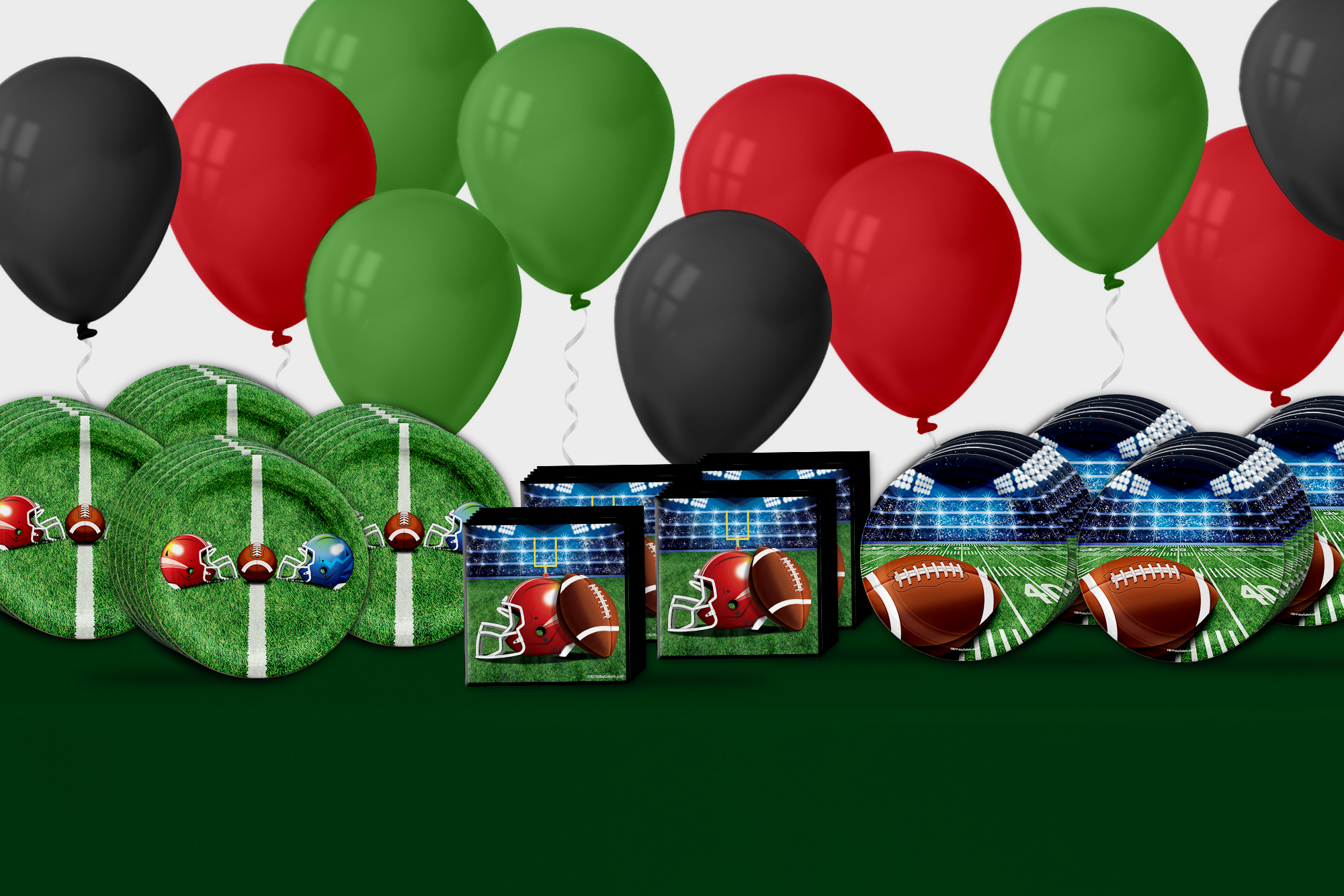Football Game Day Party Tableware Kit For 24 Guests
