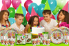Panda Floral Birthday Party Tableware Kit For 16 Guests