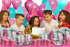 Pink Paris Birthday Party Tableware Kit For 16 Guests - BirthdayGalore.com