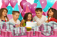 Pink Paris Birthday Party Tableware Kit For 16 Guests - BirthdayGalore.com