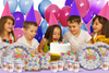 Floral Bunny Rabbit Birthday Party Tableware Kit For 16 Guests
