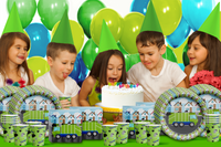 Garbage Truck Birthday Party Tableware Kit For 16 Guests - BirthdayGalore.com