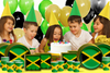 Jamaican Flag Birthday Party Tableware Kit For 16 Guests