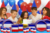 Russian Flag Birthday Party Tableware Kit For 16 Guests