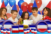 Russian Flag Birthday Party Tableware Kit For 16 Guests