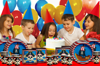 Pirate Ship Birthday Party Tableware Kit For 16 Guests - BirthdayGalore.com