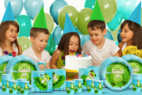 Frog Birthday Party Tableware Kit For 16 Guests