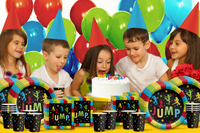 Jump! Birthday Party Tableware Kit For 16 Guests - BirthdayGalore.com