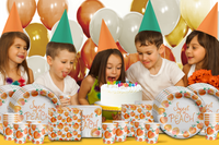 Birthday Galore Sweet as a Peach Party Tableware Kit For 16 Guests
