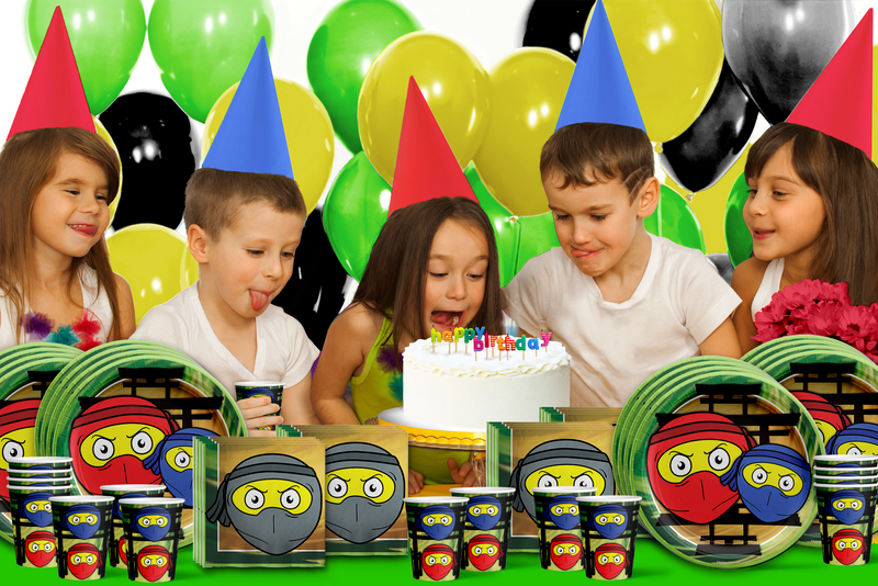Ninja Master Birthday Party Tableware Kit For 16 Guests - BirthdayGalore.com