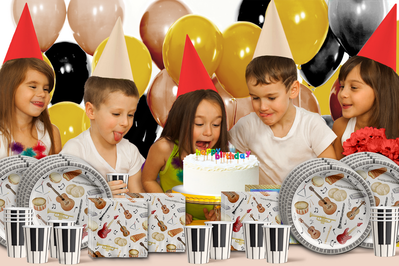 Birthday Galore Musical Instruments Party Tableware Kit For 16 Guests
