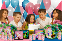 Unicorns and Dions Joint Birthday Party Tableware Kit For 16 Guests