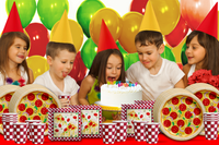 Pizza Birthday Party Tableware Kit For 16 Guests - BirthdayGalore.com
