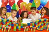 Building Blocks Birthday Party Tableware Kit For 16 Guests - BirthdayGalore.com