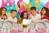 Mermaids Gold Birthday Party Tableware Kit For 16 Guests - BirthdayGalore.com