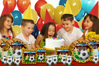 Soccer Birthday Party Tableware Kit For 16 Guests